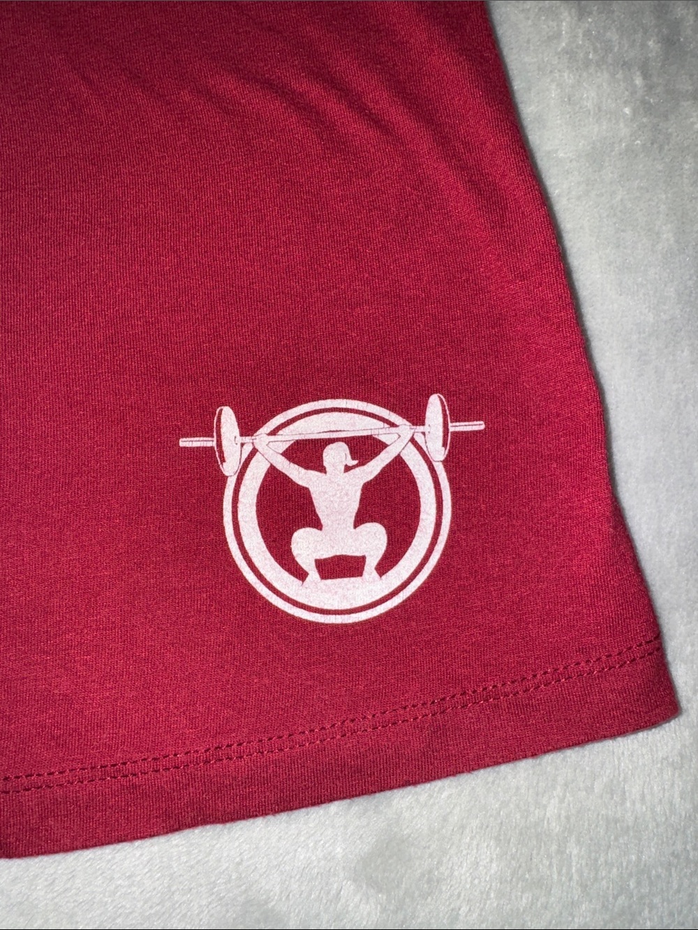 Barbells & Ponytails Women's Racerback Tank Top - Burgundy - Picture 4 of 6